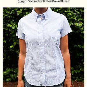 Abita brewery seersucker cotton button up shirt NWT S